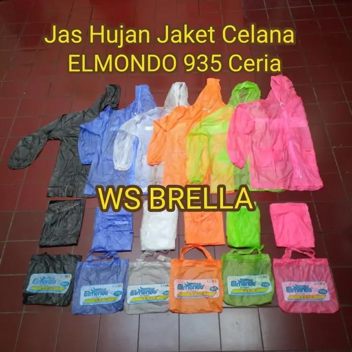 Terjual Terjual Jas Hujan Jaket Celana ELMONDO Ceria Murah Type 935- SETELAN-Jas Ujan - Orange Terlaris Terlaris 2
