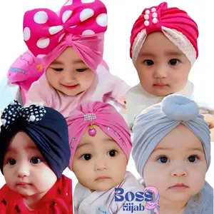 PAKET HEMAT 5pcs turban bayi sampai 0-2 tahun // ciput anak // hijab bayi // kerudung bayi hijab banyi Instan