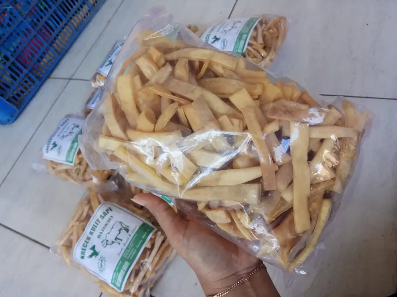 Krecek Rambak Kulit Sapi Stick Tebal Asin Kerupuk Food 2
