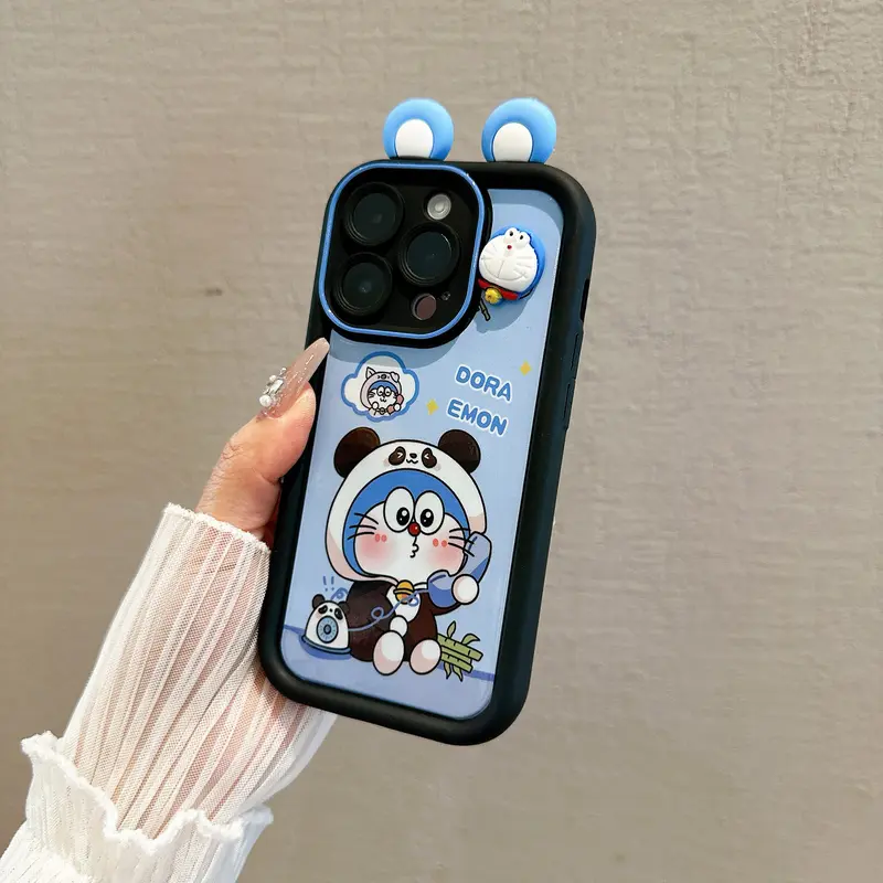 iPhone Spark Case   Compatible For iPhone 11 XR 15 13 14 12 Pro Max 7 8 Plus X Xs Max Ponsel Silikon 3750 panda Doraemon case Cover Casing Silicone 3