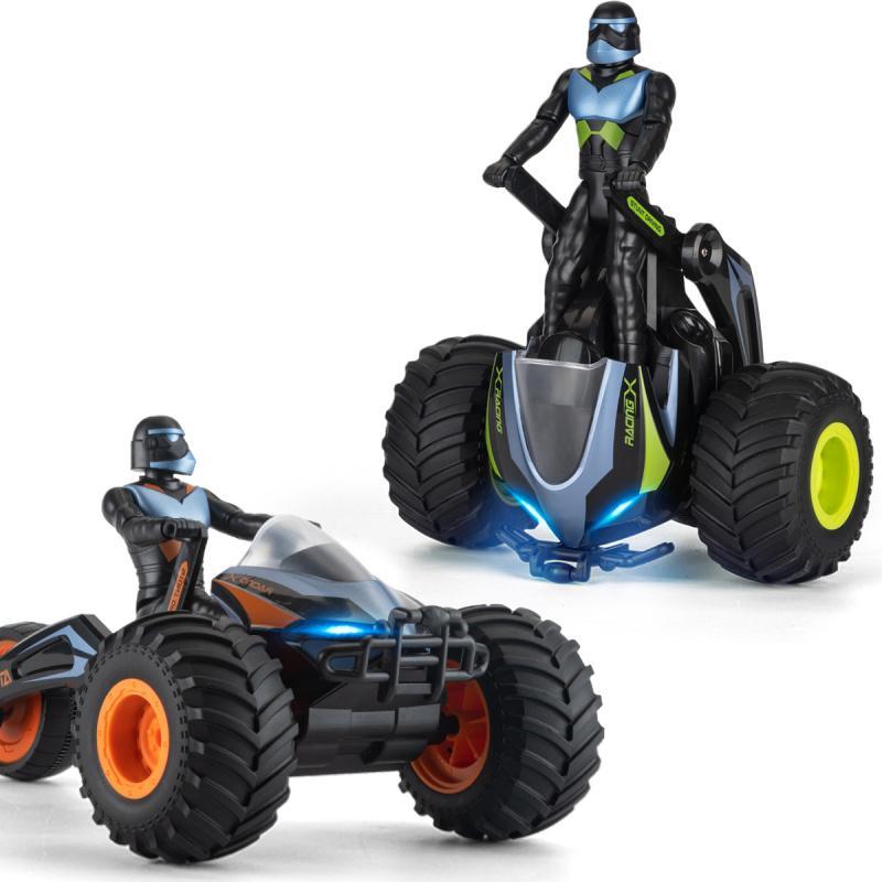 Remote Control Motorcycle Toy, 2.4GHz 360° Rotating Drift Car Toy with Light & Music, Birthday Gift for Boys & Girls 3