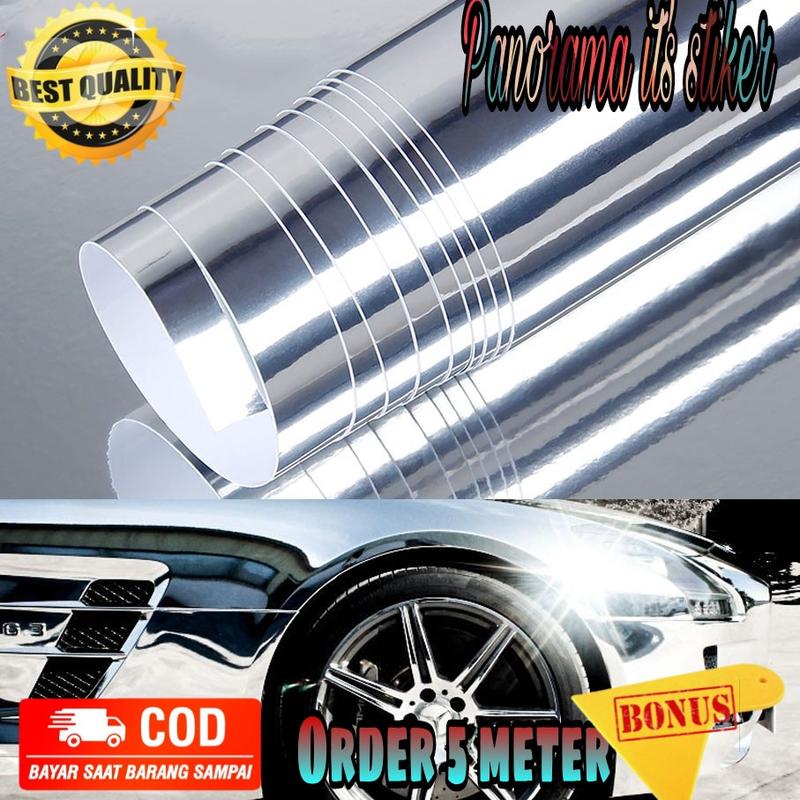 Product Introduction of SKOTLET STIKER MOTOR SILVER CROM /STIKER KROM SILVER ALUMINIUM 1