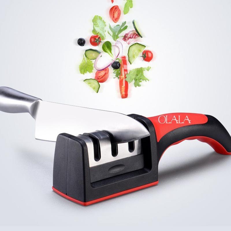 Pengasah Pisau Gunting Dapur Knife Sharpener Swift Sharp Alat Penajam Benda Tumpul 3IN1 3 MODE / ALAT ASAHAN PISAU GUNTING 3 STEP / ALAT ASAH PISAU PENAJAM PISAU SAYUR DAPUR 0