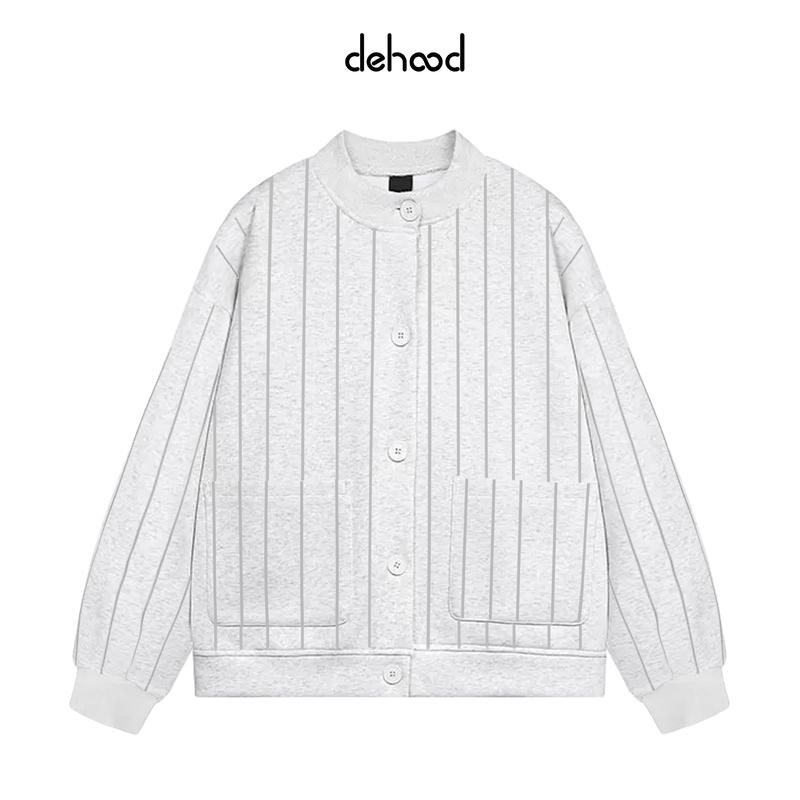 Áo khoác Cardigan Local Brand Dehood chất Nỉ cotton 2 da Unisex basic Nam Menswear Jacket Baggy