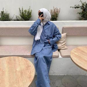 Sut Muslim untuk Wanita, Longgar, Baju Lengan Panjang, Skirt, Elegan, Model Jualan Panas, DM048