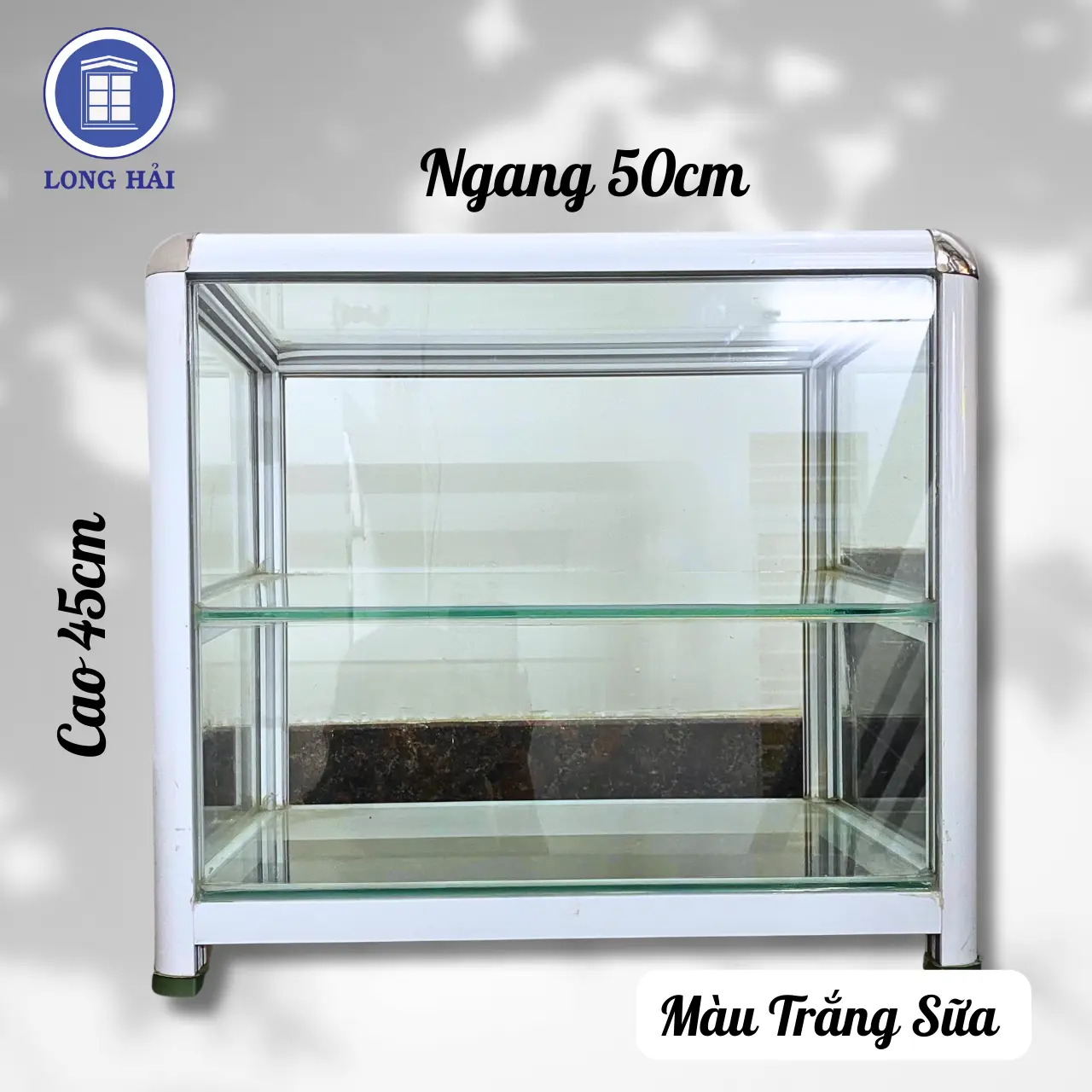 Tủ bán hàng nhỏ gọn 45 x 30 x 50 cm nhôm kính