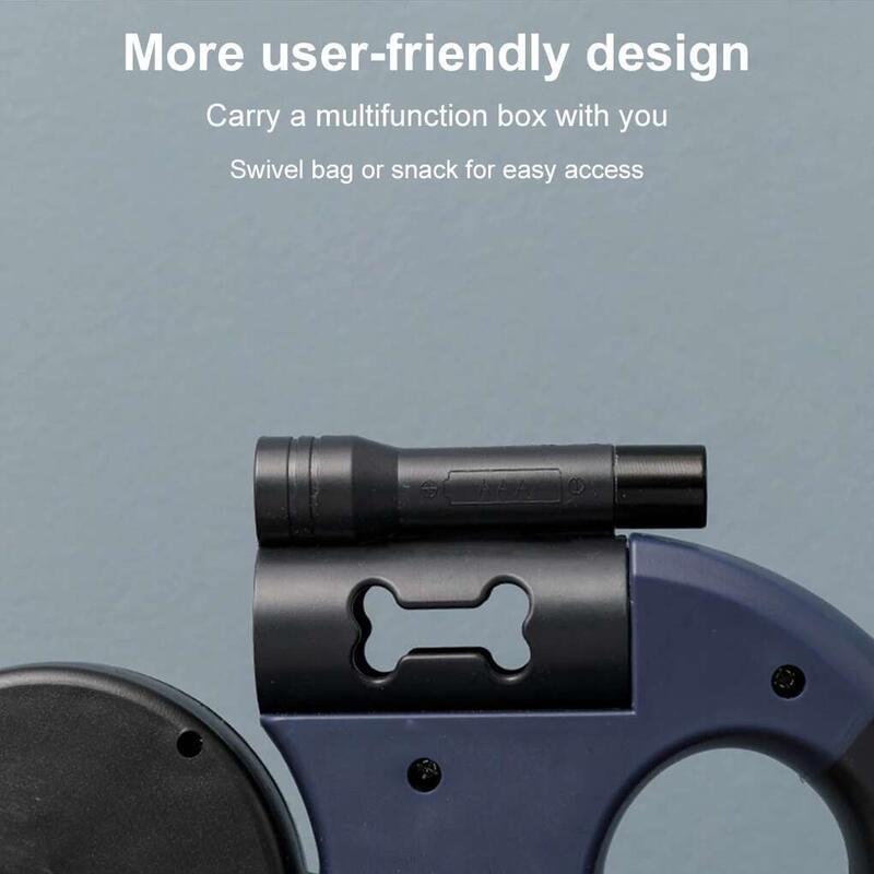 Product Introduction of Small Dog Dual Retractable Heads And LED With Led Pet Leash Lights Leads EASY 8