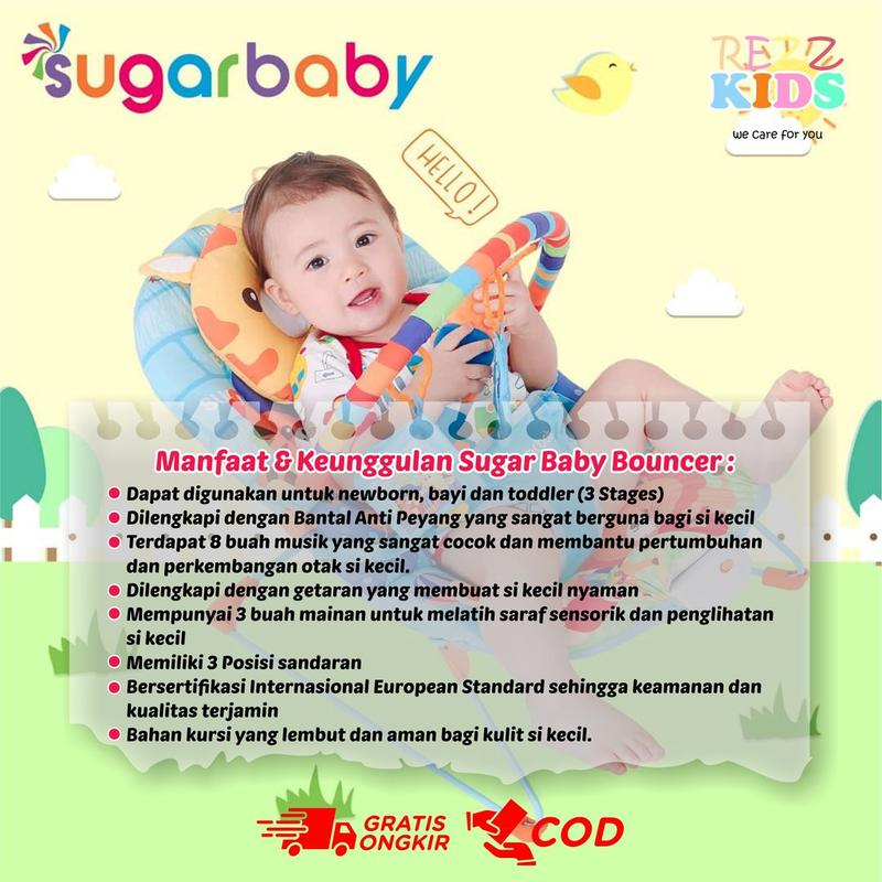 Bouncer Bayi Sugar Baby 10 In 1 Premium Rocker NEW MOTIF & MY Rocker Sugarbaby Bouncer Kursi Goyang Manual Bayi RZ47 8