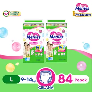 Merries Good Skin L42 Twinpack - Popok Bayi Celana (9-14)kg