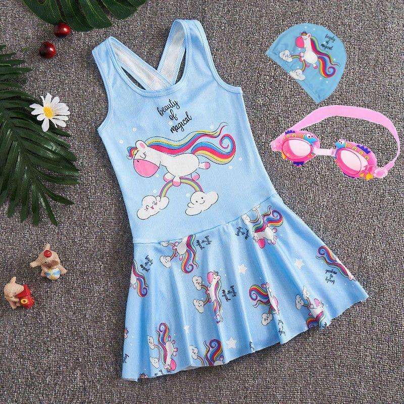 Product Introduction of Snowyprincess Children's Swimsuit Girls' Quick-Drying One-Piece Medium and Big Children 2024 New Girls' Western Style Skirt Swimming Suit 12