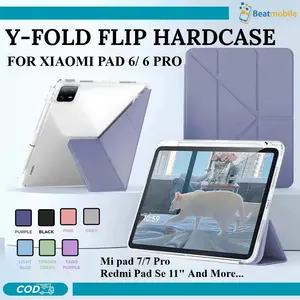 Casing Acrylic Y Fold Compatible for Xiaomi Pad 6/6 Pro Xiaomi Pad 7/7 Pro Redmi Pad SE 11 Inch 2023 Transparant Trifold Case