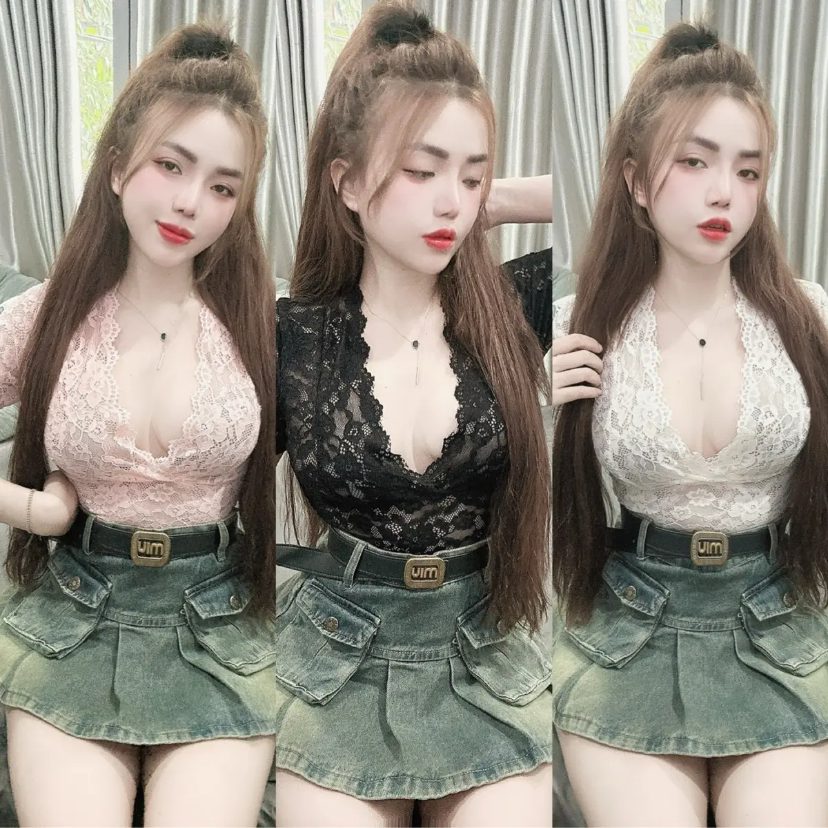888 Áo ren tay con. Hàng 1 lớp mặc kiểu lộ áo trong