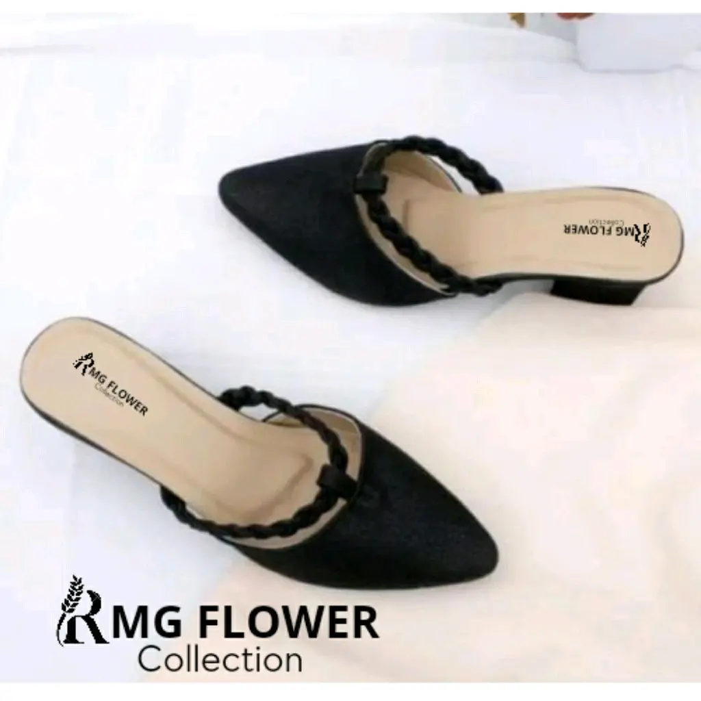 RMG9 sandal wanita kepang hak tahu terbaru 2022 Bisnis Santai Hak Setengah (3-5 cm) Round Toe Open Toe Shoes Pesta Sendal