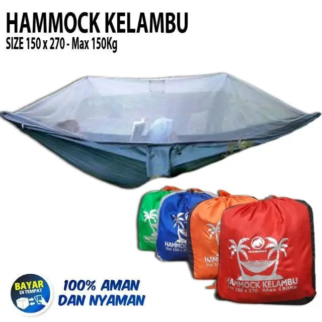 Hammock kelambu ayunan tempat tidur gantung Outdoor Camping 0