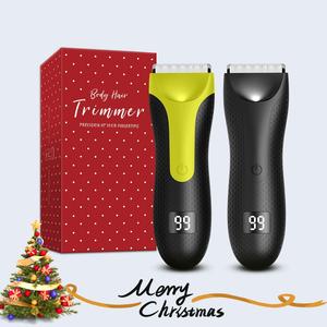 Electric Body Hair Trimmer, 1 Box Waterproof Electric Body Hair Trimmer & Accessories, Private Parts & Public Hair Trimmer for Men with Skin-safe Ceramic Blade Heads, Male Groin Hair Trimming Hygiene Razor