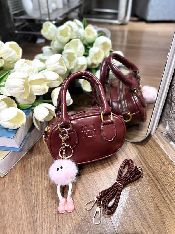 Túi Xách Tay Đeo Chéo Mini Cute Dễ Thương MinMin Tặng Kèm Gấu - Kem, Bag Nữ 5