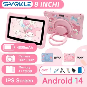 Anatab Tablet S13/8 inch Tablet Antiradiasi Anak/Tablet Belajar Anak/Tablet Android Anak /Tablet Study anak Edukasi Wifi Biru Pink