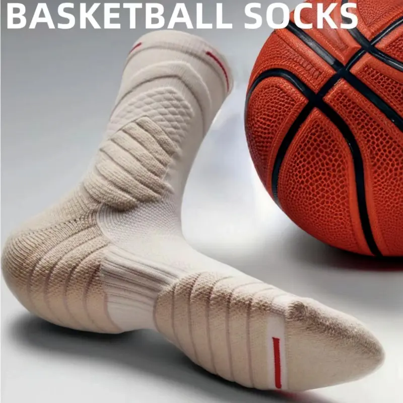 Manila Professional Basketball Socks High Cut Non-slip Socks Towel Bottom Breathable Socks Outdoor Sports Elite Socks