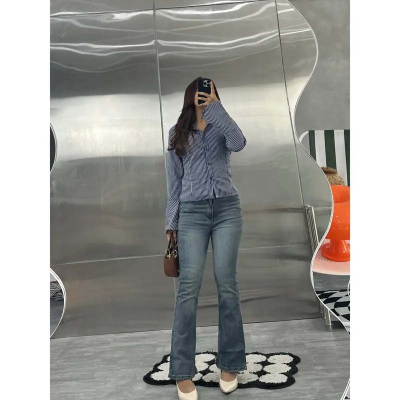 Kemeja Stripe Lonceng/ Kemeja Stripe 2024 5