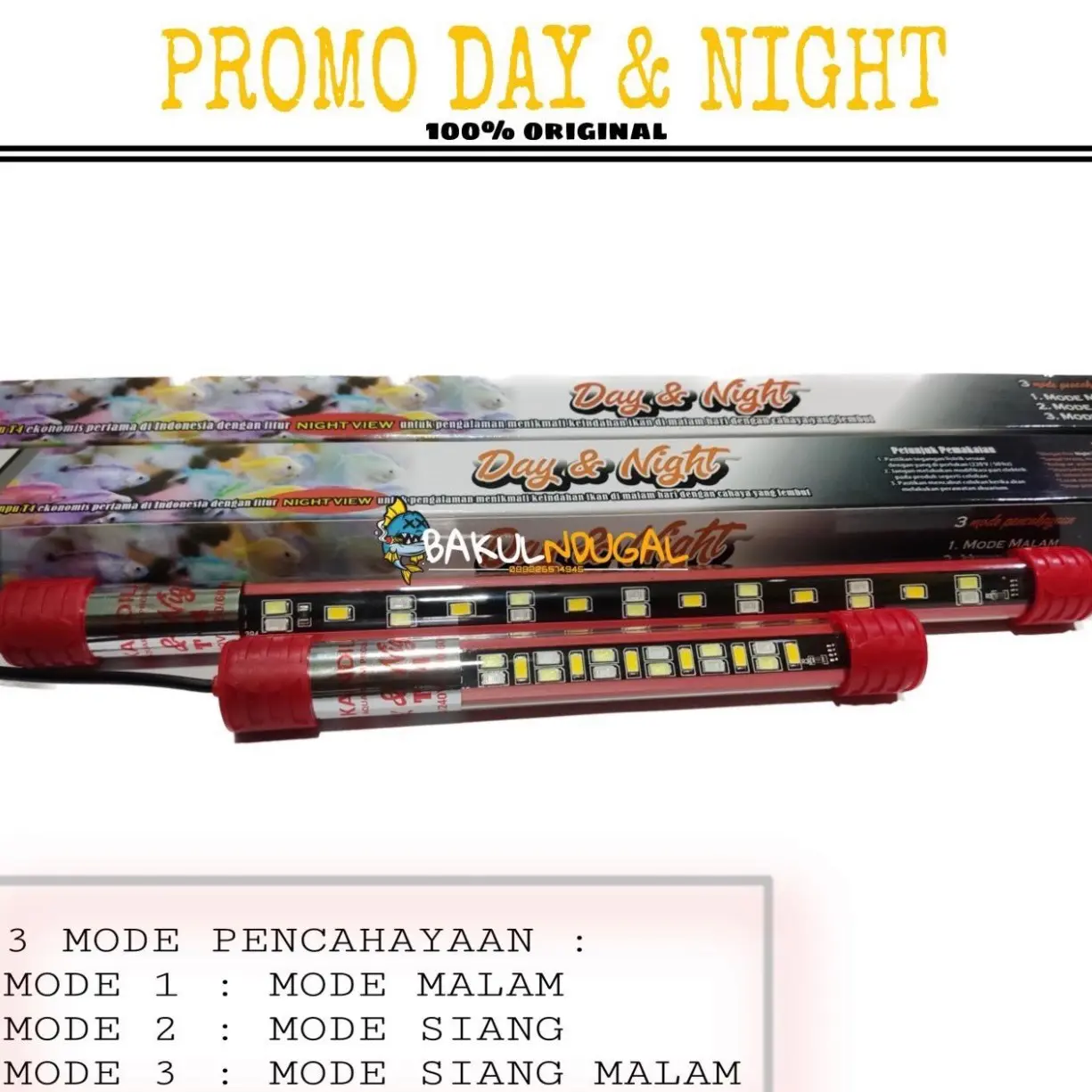LAMPU CELUP KANDILA DAY & NIGHT VIEW T4 UVA UVB UV A UV B DAY NIGHT EKONOMIS IKAN AQUARIUM AND AQUASCAPE ARWANA AROWANA KOI KOKI CHANA PBAS 3MODE 3 MODE SIANG AND MALAM PRO RED & NIGHT SHOFT TANING LAMPU TANING 20cm 30cm 40cm 50cm 60cm 80cm 100cm