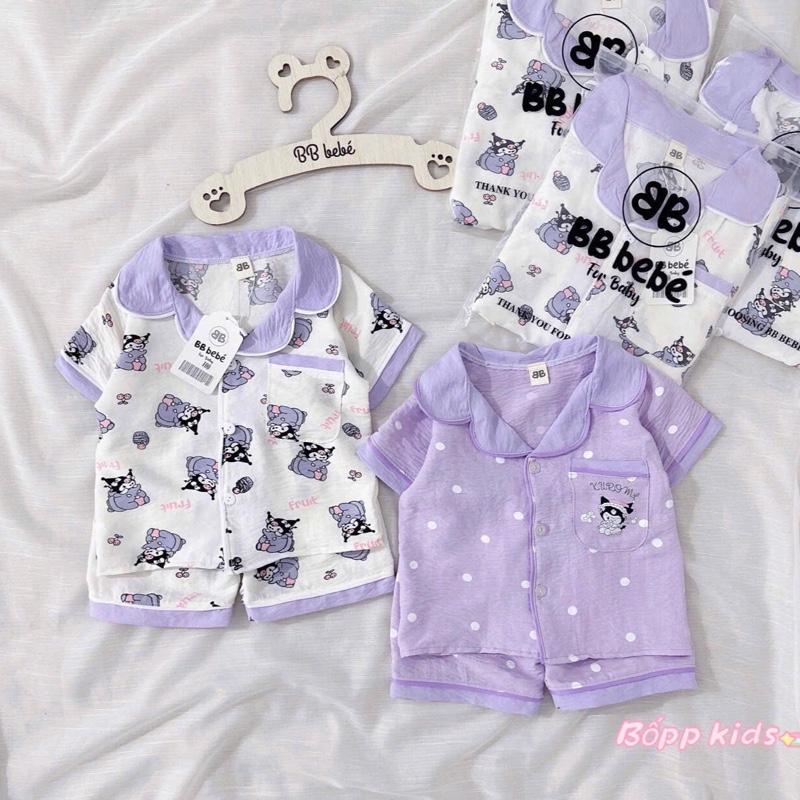 Combo 2 bộ pijama mặc hết siêu mát cho bé gái hình Kuromi 7