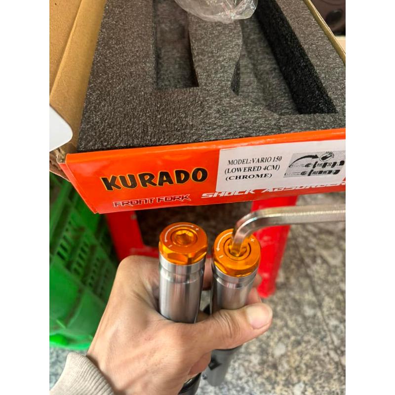 Phuộc trước có  Rebound tăng chỉnh hành trình xe tay ga vario  click 125  vision  beat 110 [ hạ thâp 1.5inch/38mm ] 5