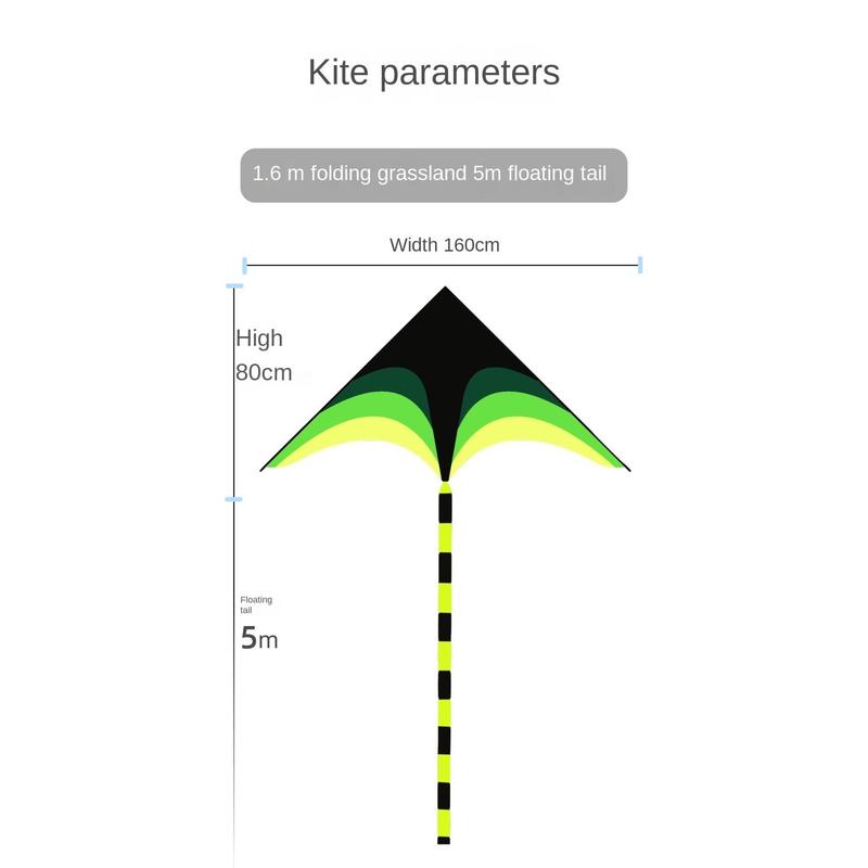 Product Introduction of New Easy Fly 1.6m Large Delta Kite with 100M Kite Line Long Tail Rainbow Kite Ripstop Children Outdoor Toys Kites Family Trips 23