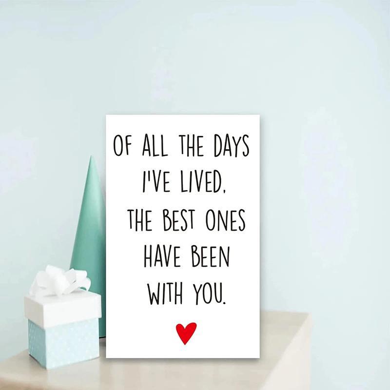 Romantic Anniversary Card with Envelope, 1 Count Wedding Anniversary Gift Card, Birthday Card, Greeting Card for Husband Him Boyfriend 2