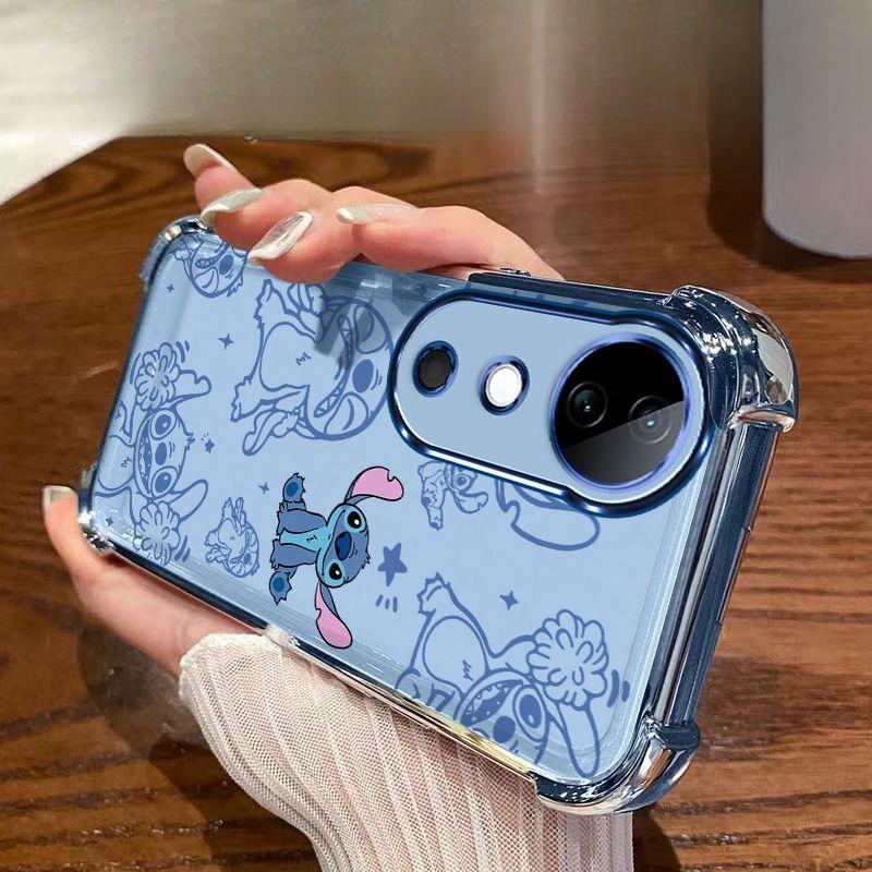 เคส Vivo V40 V30 V29 V27 5G เย็บหนา สี่มุม รวมทุกอย่าง ชุบอ่อน รุ่นใหม่ สำหรับ Vivo V40 V30 Pro ฟิล์