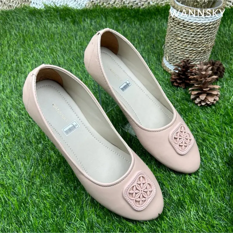 WANNSKY YUK - Sepatu Flat Shoes Wanita || Syifa || Sepatu Flat Shoes Wanita Sepatu Teplek Slip On Wanita Terbaru Sepatu Wanita Kekinian Sepatu Karet Terlaris Tanpa Hak 3
