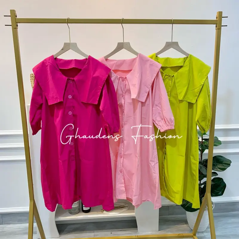 Dress Poplin Sailor Button 8331 AV - Ghaudens 2