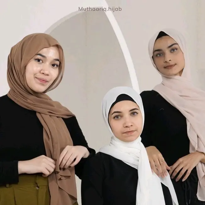 Kerudung Pashmina basic ceruty premium