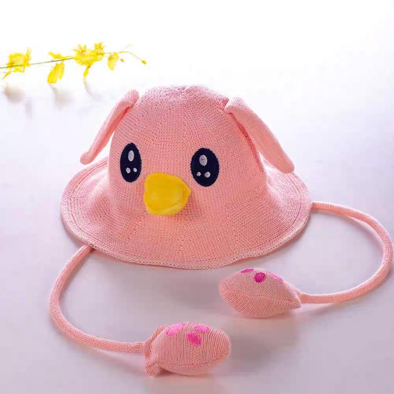 Mũ trẻ em vành bo tai giật bóp kệu đủ màu dễ thương mang êm form len Cotton bé mang đi chơi thoải mái NaHi ngochieu1111 4
