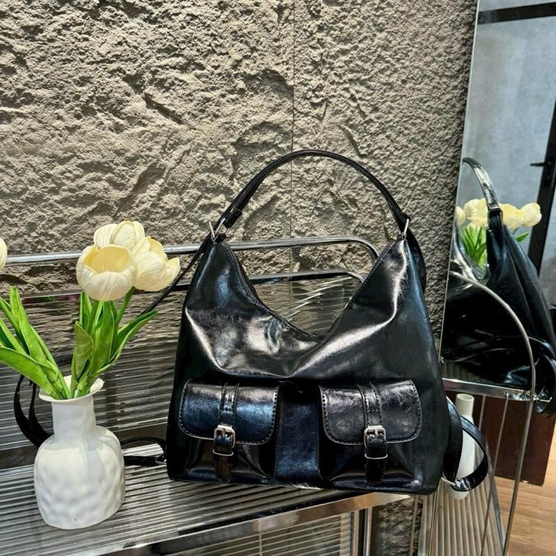 Túi Xách Nữ Cầm Tay Đeo Chéo Đeo Vai Đeo Balo Da Dày 2 Nắp Hộp Sang Trọng B2 Hoa Sữa Shop98