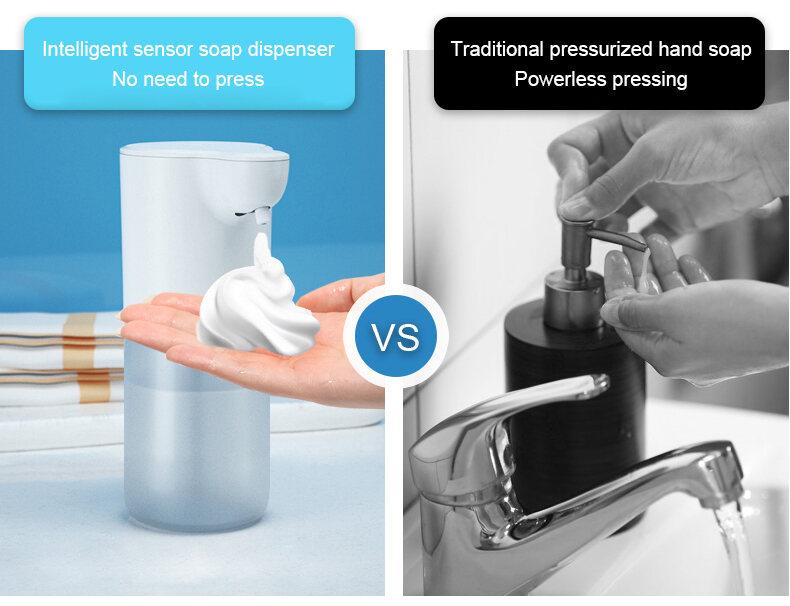 Product Introduction of 【SKIT SG】350ml/600ml Automatic Touchless Soap Dispenser w/ 2000mah Rechargeable Battery, Infrared Motion Sensor Hands Free Foam/Liquid Gel Soap/Sanitizer for Bathroom Kitchen, Handfree Auto Foaming IPX4 Waterproof Smart Dispenser Machine Via USB Charging 12