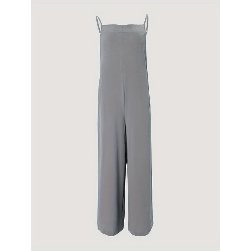 Casual Solid Split Joint Square Collar Loose Jumpsuits(7 colors) Casual Solid Split Joint Square Collar Loose Jumpsuits(7 colors)