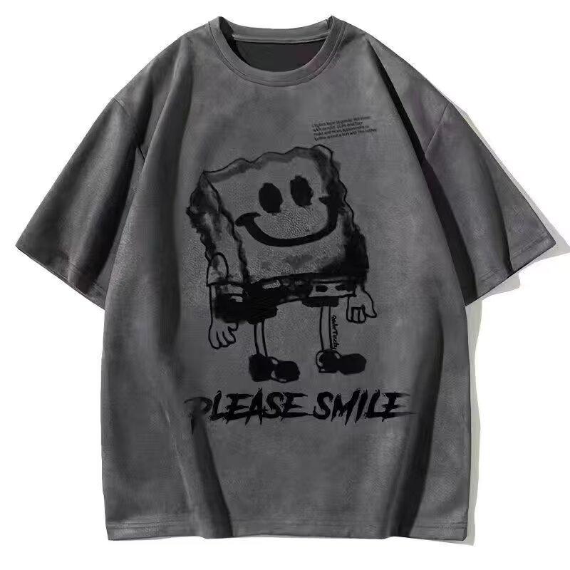 Product Introduction of Sponge Short-Sleeved Men's Summer Cotton Trendy Men's Top 8