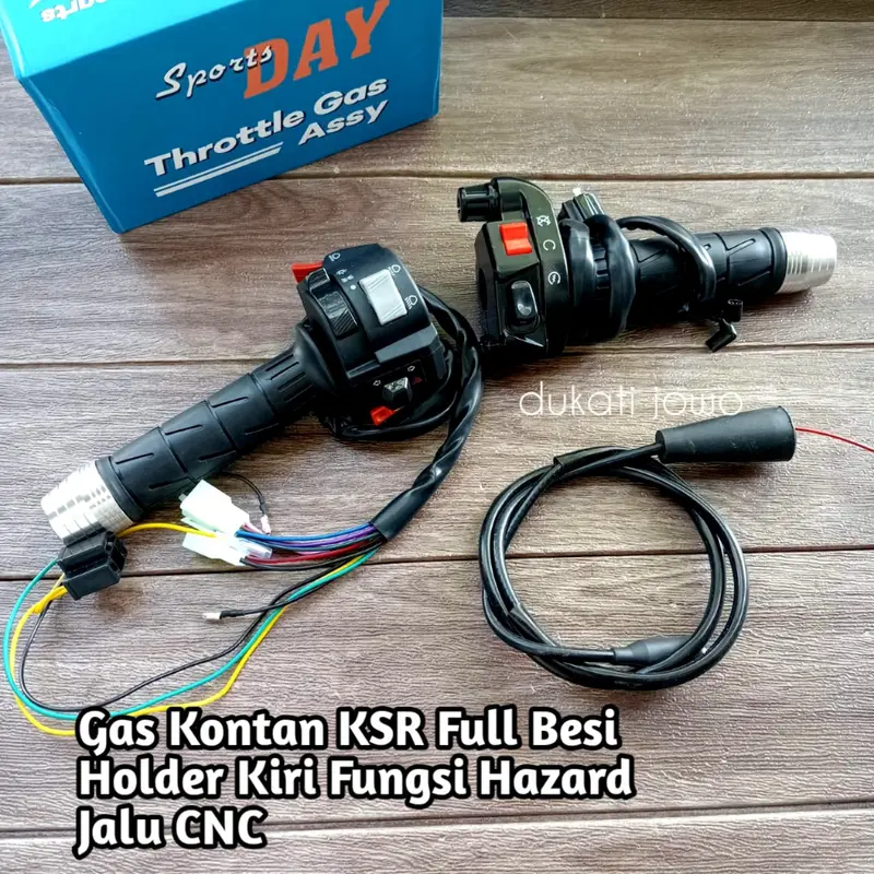 Gas Spontan Kontan KSR set Holder Kiri Vixion plus Hazard Set Handgrip Kaze Universal Ninja CB GL Tiger Megapro Rx King 3