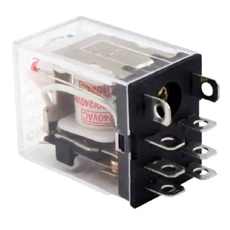 Rơ le kiếng 8 chân 10A dẹp lớn LY2N điện áp 12VDC, 24VDC, 220VAC