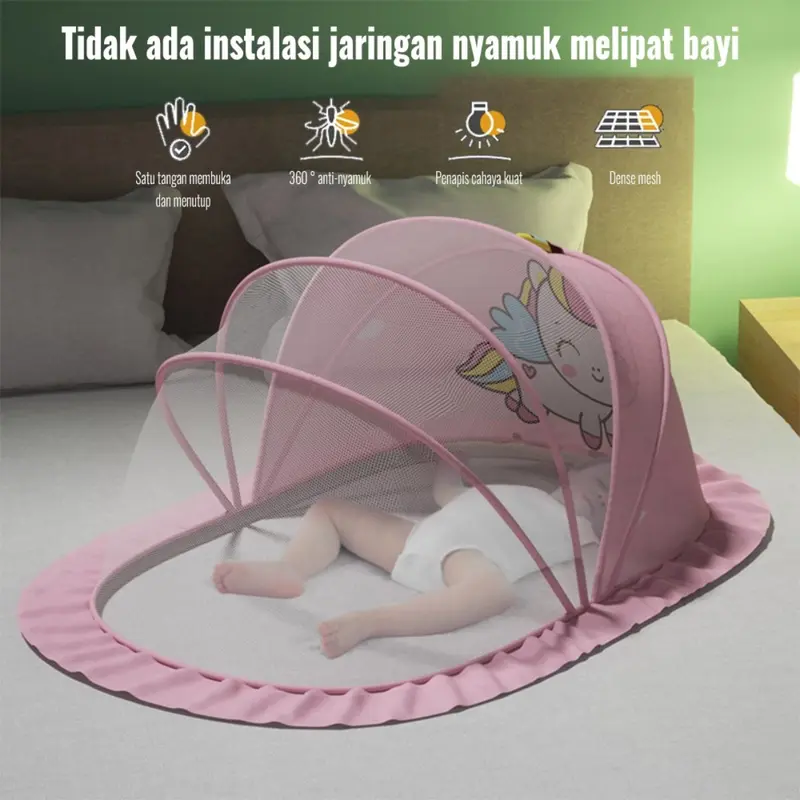 Jaringan Nyamuk Tidur Bayi Dengan Melipat Yang Bisa Dikembalikan Dan Melindungi Seluruh Lingkungan 4