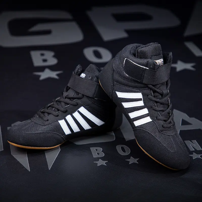 Spot Professional Boxing Shoe Competition Training Men's Wrestling Shoes  Combat Fighting Sanda Weightlifting Squat Shoes Women's Gym Non-Slip -  TikTok Shop Philippines