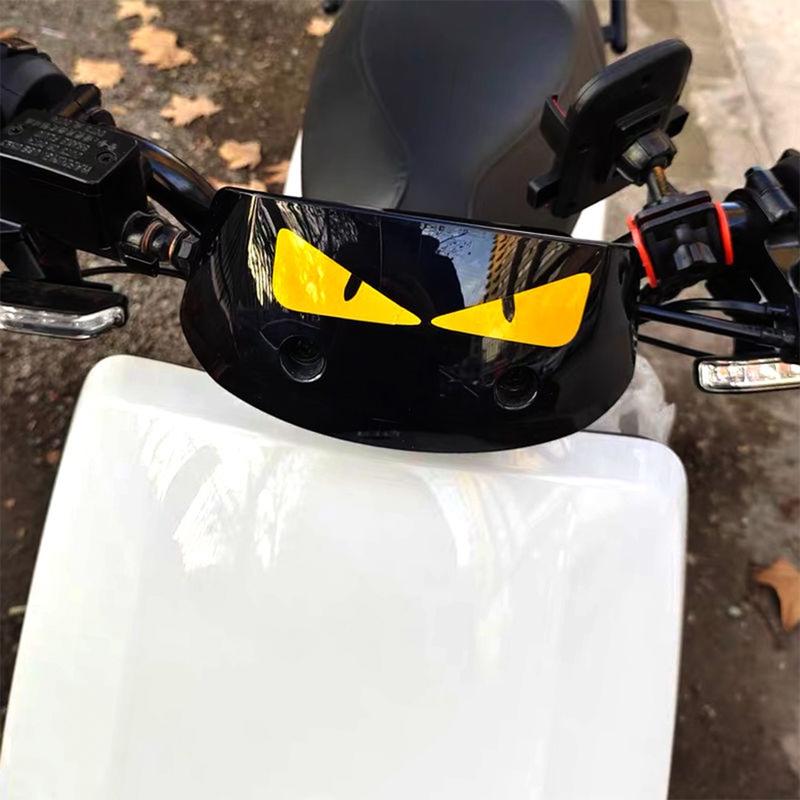 Product Introduction of Reflective Demon Eyes Motorcycle Sticker Funny Stickers Hokage Cartoon Eyes Body Decal Waterproof Decoration Motorbike Styling Accessory 10