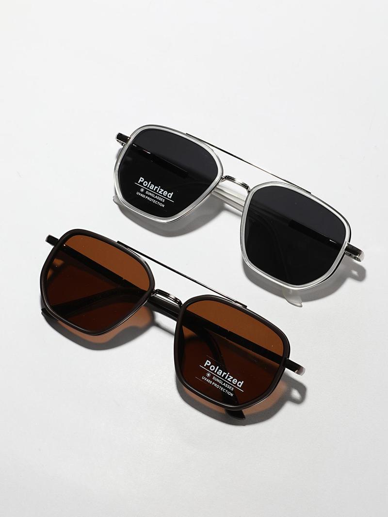 Product Introduction of 2025 new hot selling models unisex vintage polarized sunglasses, trendy casual double bridge sunglasses for travel use, fashion accessories for outdoor activities, sunglasses for men 2
