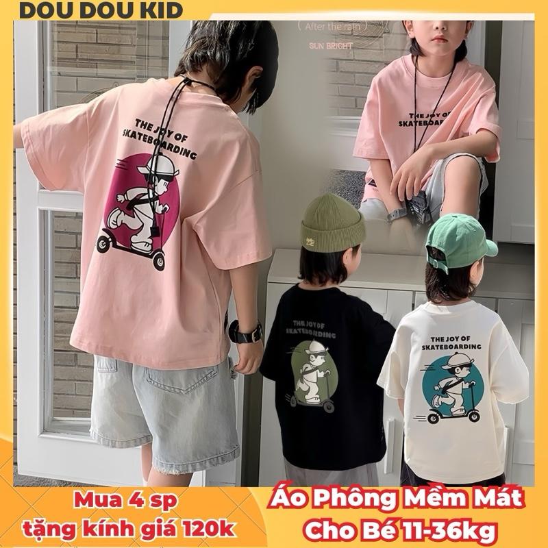 [MUA THEO CHIỀU CAO ] AP26 - Áo Phông Cho Bé Hình Đạp Xe Từ 11-35kg Chất Cotton Chính Phẩm Cao Cấp Cổ tròn
