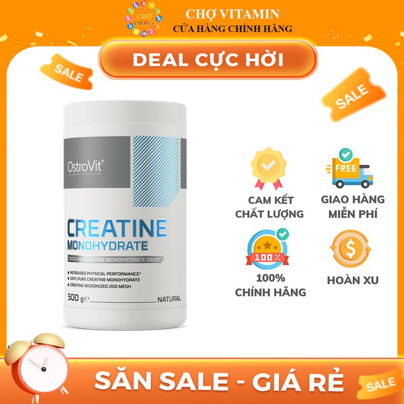Ostrovit Creatine Monohydrate 500g - Thực Phẩm Bổ Sung Thể Hình Cho Người Tập Gym