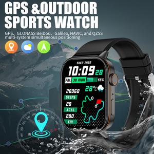 Jam Tangan Pintar, QX17, Baharu Merentas Sempadan, Panggilan Bluetooth, GPS, Frekuensi Tunggal, Cip Scylla, Kedudukan Lima Aras, Sukan, Kalis Air, Pelbagai Fungsi, 2025