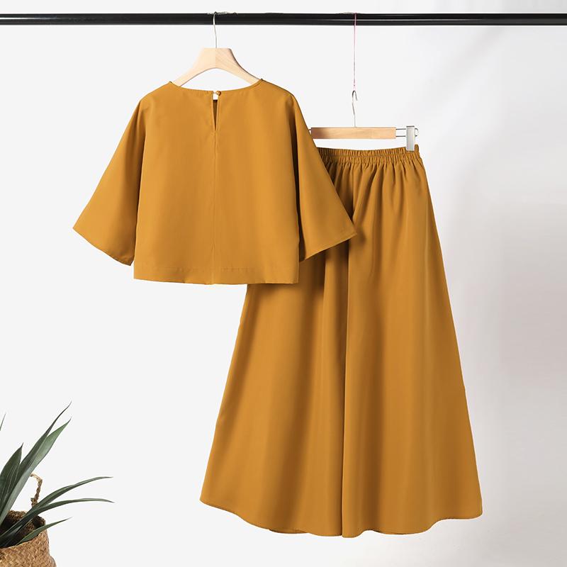 Product Introduction of ZANZEA Korean Style Womens Elegant Sets Short Sleeve Blouse Top Wide Leg Loose Trousers Casual Suit 20