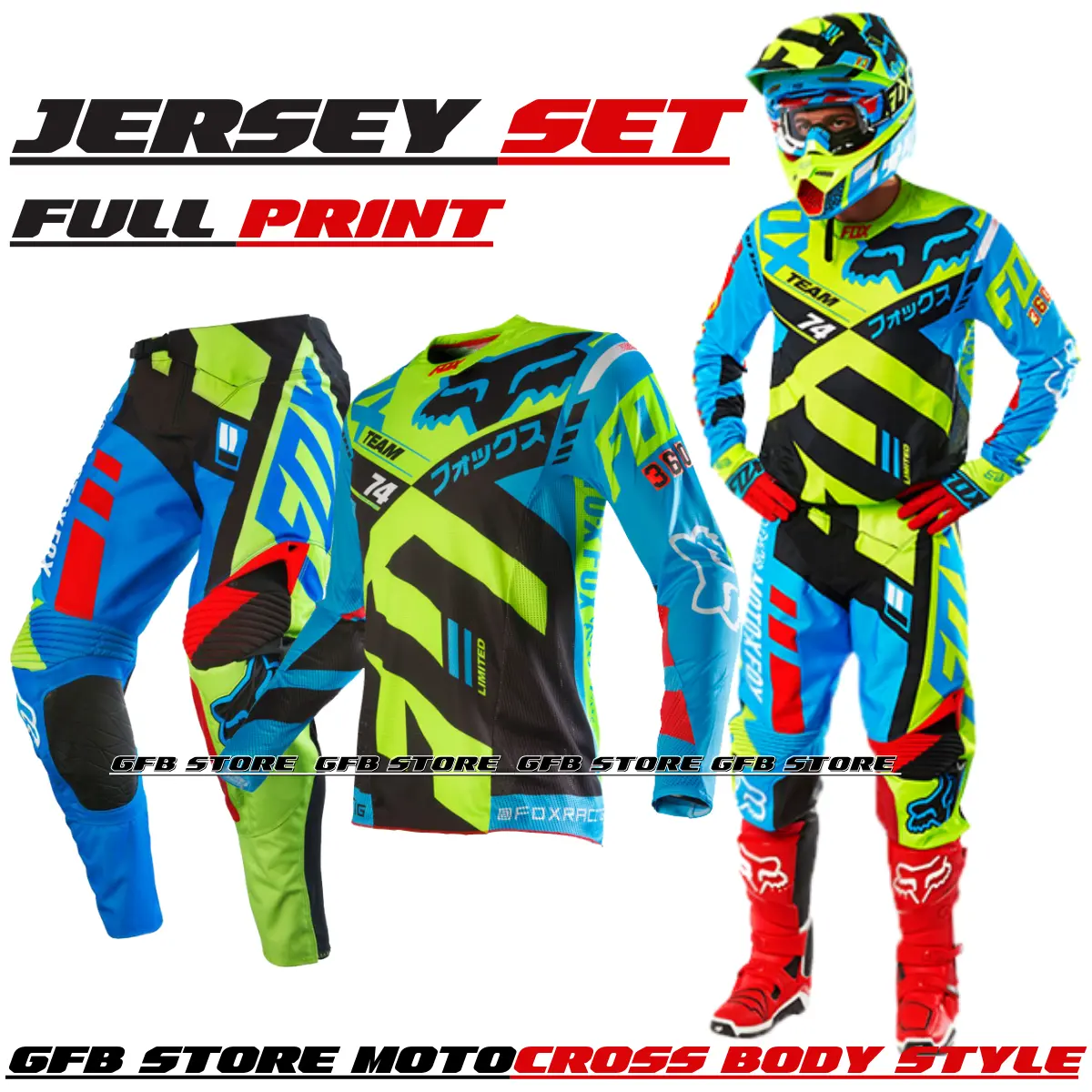 Jersey Set Celana Motor Trail Adventure Trabas Outdoor Pria Wanita Dewasa Uniseks Berpori dan Nyaman di Pakai Baju Sport