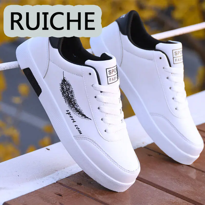 Kasut Lelaki, Jay_store, Kulit PU, Sneakers, Kasut Sukan, Fesyen Gaya Korea, Atas Bernafas, Tapak, Tahan Haus, Kasut Bola Keranjang