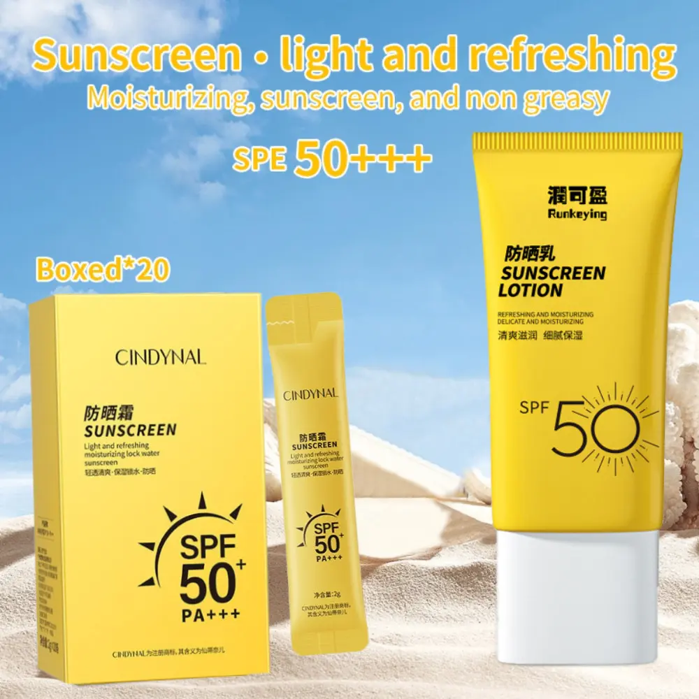 Sunscreen SPF 50 Suncream Facial Sunblock Isolate UV Protectio Whitening Skin for Women Men